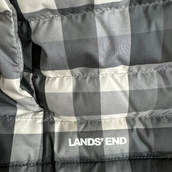 Lands' End Puffer Vest Womens Small Tall 600FP Down Plaid Full Zip NWT CJ-1807 - Picture 5 of 12